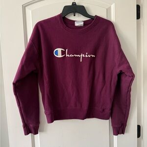 Champion Maroon Crewneck Sweatshirt (untreated spot on back)